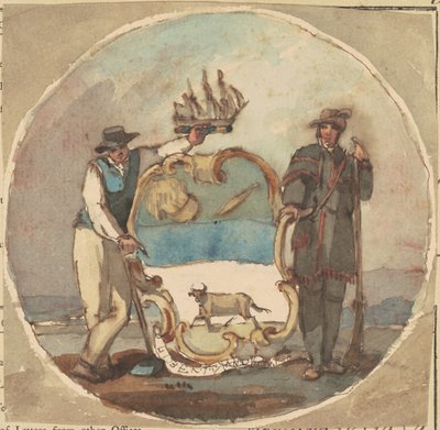 Studie for "The Great Seal of the State of Delaware" av Thomas Sully