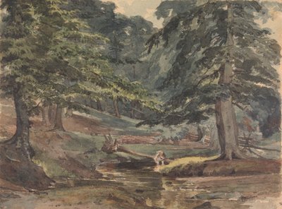 Skogkledd elvescene av Thomas Sully