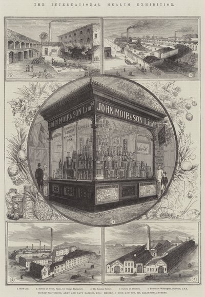 Den internasjonale helseutstillingen, tinnede proviant, hær- og marinerasjoner, etc, Messers J Moir and Son, 148, Leadenhall-Street av Thomas Sulman