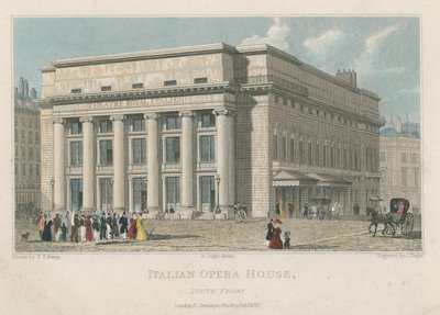 Italian Opera House, South Front, London av Thomas Talbot Bury