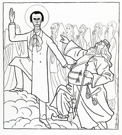 Karikatur av Rudolf Steiner, illustrasjon fra 