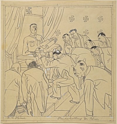 innretting av børsen; Simplicissimus XXXV/36, 1930 av Thomas Theodor Heine