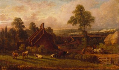 Jernbanelinje ved Northfield, 1871. av Thomas Thomas