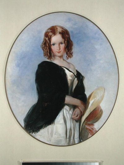 En portrettstudie av en ung dame av Thomas Uwins