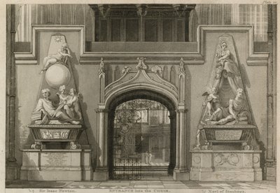 Inngang til koret, Westminster Abbey, London av Thomas Uwins