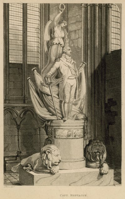 Minnesmerke over Captain Montague, Westminster Abbey, London av Thomas Uwins