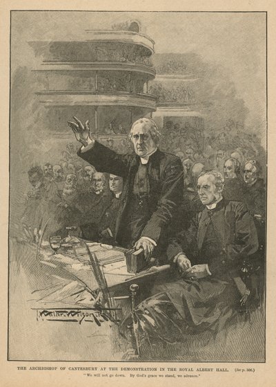 Erkebiskop av Canterbury ved demonstrasjonen i Royal Albert Hall av Thomas Walter Wilson