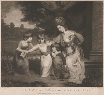 Lady Rushout og barn av Thomas Watson