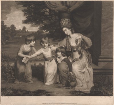 Lady Rushout og barna hennes av Thomas Watson