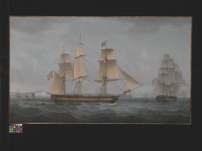 Off The Dover Coast (olje på lerret) av Thomas Whitcombe