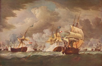 Slaget ved Camperdown, c1800 av Thomas Whitcombe