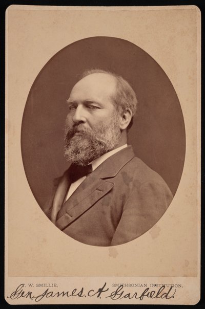 Portrett av James Abram Garfield 1831-1881, juni 1880. av Thomas William Smillie