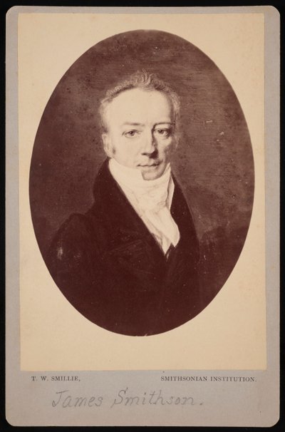 Portrett av James Smithson 1765-1829, 1816 fotografert 1870-tallet. av Thomas William Smillie