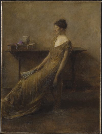 Lady in Gold, ca. 1912 (olje på lerret) av Thomas Wilmer Dewing