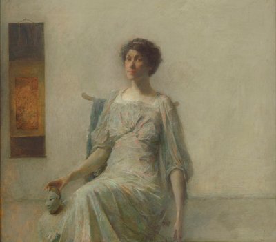 Dame med maske, 1911 av Thomas Wilmer Dewing