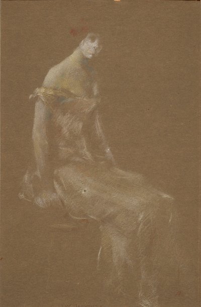 Portrett av en dame i rosa #3 av Thomas Wilmer Dewing
