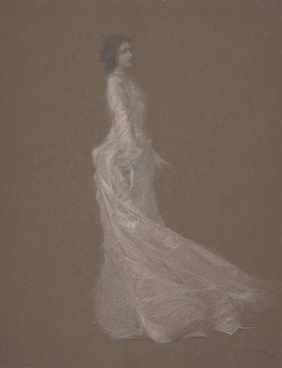 Den rosa kjolen, ca. 1894 av Thomas Wilmer Dewing