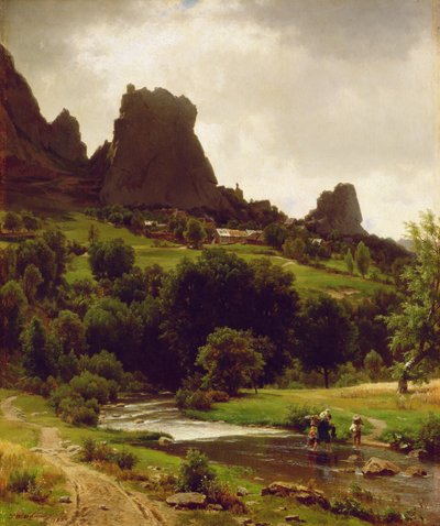 Summer Pastorale (View of Kallenfels) 1853 (olje på lerret) av Thomas Worthington Whittredge