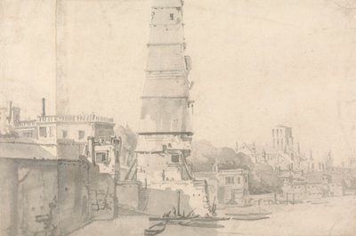 Utsikt over Waterhouse og Old St. Paul's, London av Thomas Wyck