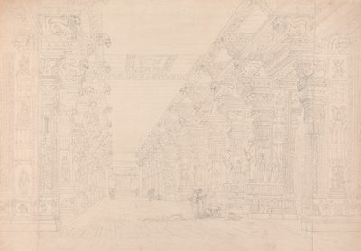 Tremal Naigs Choultry, Madura, juli 1792 (se også 195090) av Thomas und William Daniell