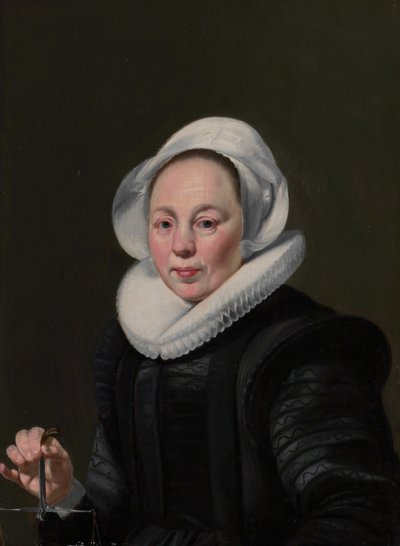 Portrett av en kvinne med balanse, ca. 1625-26. av Thomas de Keyser