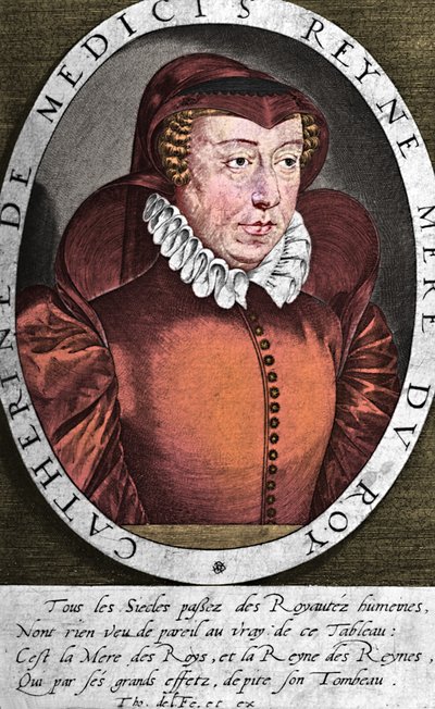 Catherine de Medici, dronning av Henry II av Frankrike, ca 1500-tallet 1894 av Thomas de Leu