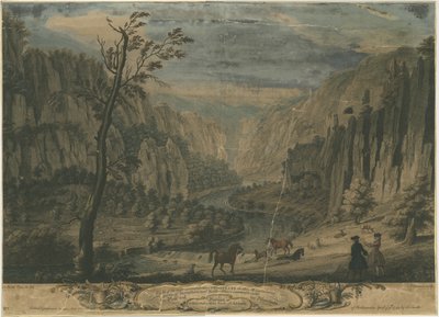 Dovedale - Åtte prospekter: gravering, nd [?1743] av Thomas of Derby Smith