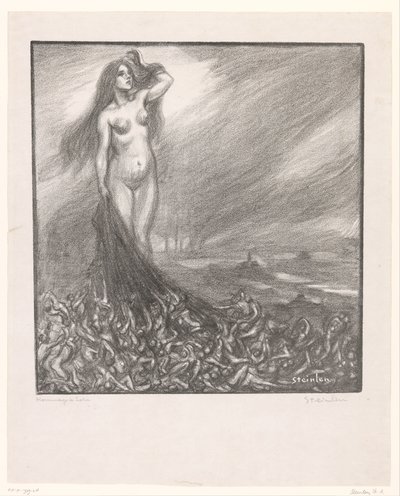 Hyllest til Zola Hommage à Zola (tittel på objekt) av Théophile Alexandre Steinlen (signed by artist)