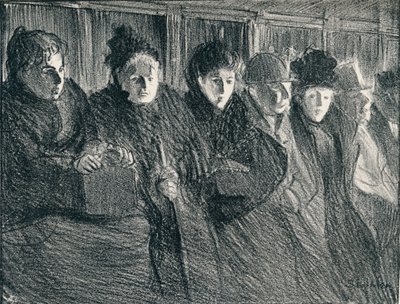 Inside A Tramcar, 1896, 1898 av Théophile Alexandre Steinlen