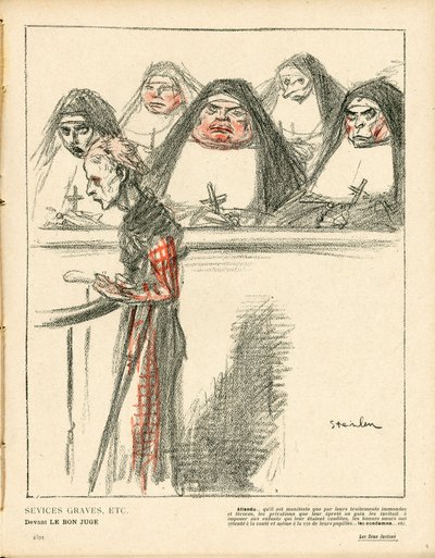 L'Plate au Butter, nummer 357, Satirical en Colours av Théophile Alexandre Steinlen