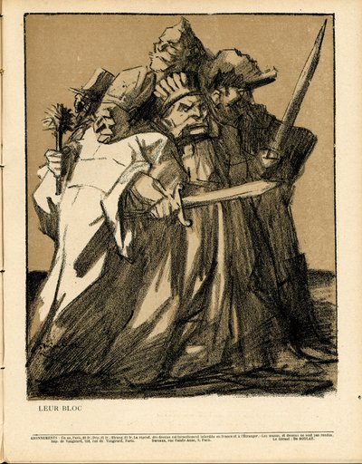 L'Plate au beurre, nummer 357, satirisk i farger av Théophile Alexandre Steinlen