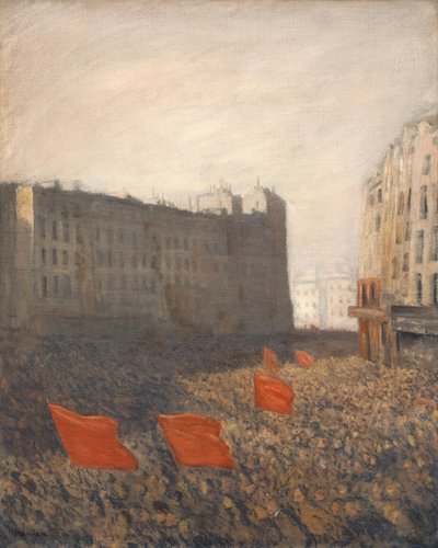 Populær demonstrasjon, ca. 1903. av Théophile Alexandre Steinlen