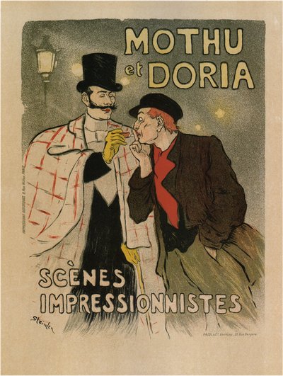 Mothu og Doria. Impresjonistiske scener, 1893 av Théophile Alexandre Steinlen