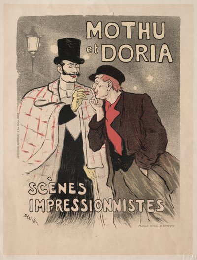 Mothu og Doria - impresjonistiske scener, 1893. av Théophile Alexandre Steinlen