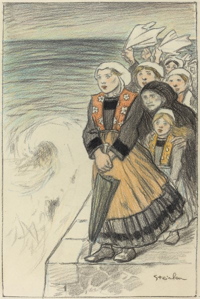Sjømannsfruer, 1896. av Théophile Alexandre Steinlen