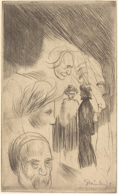 Skisseplate av Théophile Alexandre Steinlen
