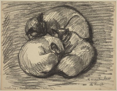 Kattene: Tsching, Batzar og Blanc-Blanc av Théophile Alexandre Steinlen