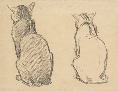 To studier av en katt, tidlig på 1900-tallet av Théophile Alexandre Steinlen