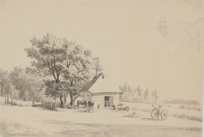 Landskap med smie av Thorald Brendstrup