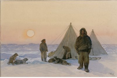 Polfarere (akvarell på papir) av Thorolf Holmboe
