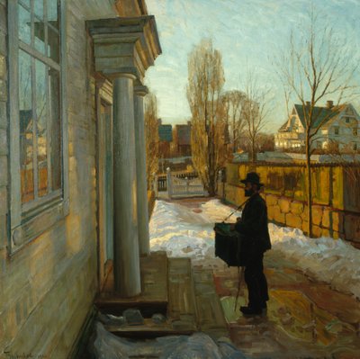 Uten tittel (Organ Grinder) 1906 (olje på lerret) av Thorolf Holmboe