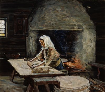 Baking av flatt brød av Thorvald Torgersen