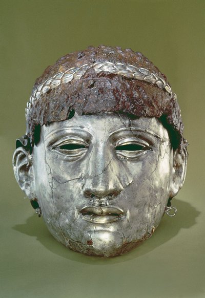 Hjelm i to deler (jern) av Thracian