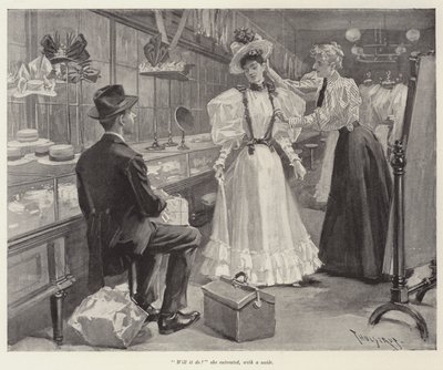 Illustrasjon for The Day of Their Wedding, av W D Howells av Thure de Thulstrup