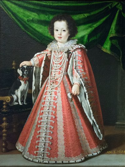 Portrett av Vittoria della Rovere som barn av Tiberio di Titi