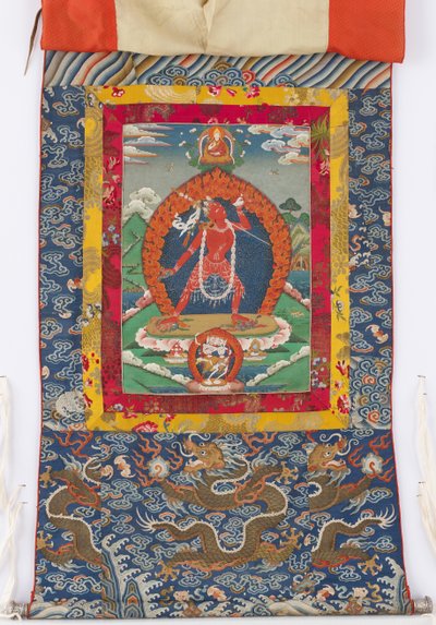 Dakini, maleri fra 1800-tallet, tekstilkanter fra 1800- og 1700-tallet av Tibetan School