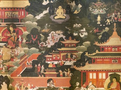 Scener av livet til Buddha Shakyamuni av Tibetan School