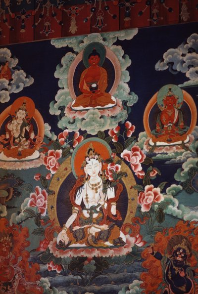 Veggmalerier som viser guddommer, Potala-palasset (Unescos verdensarvliste av Tibetan School