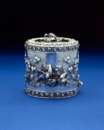 En sylindrisk boks av Tiffany & Co, ca. 1870-185 (sølv) av Tiffany and Company