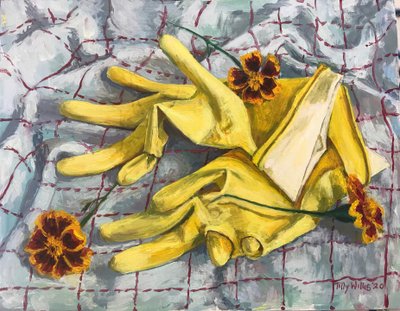 Marigolds 2020 (olje) av Tilly Willis